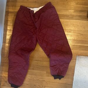 Burgundy Quilted Pants